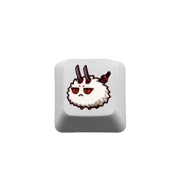 Cute ESC PBT Keycap Custom Keyboards UK White Angry Samurai