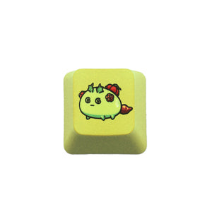 Cute ESC PBT Keycap Custom Keyboards UK Yellow Confused Pumpkin