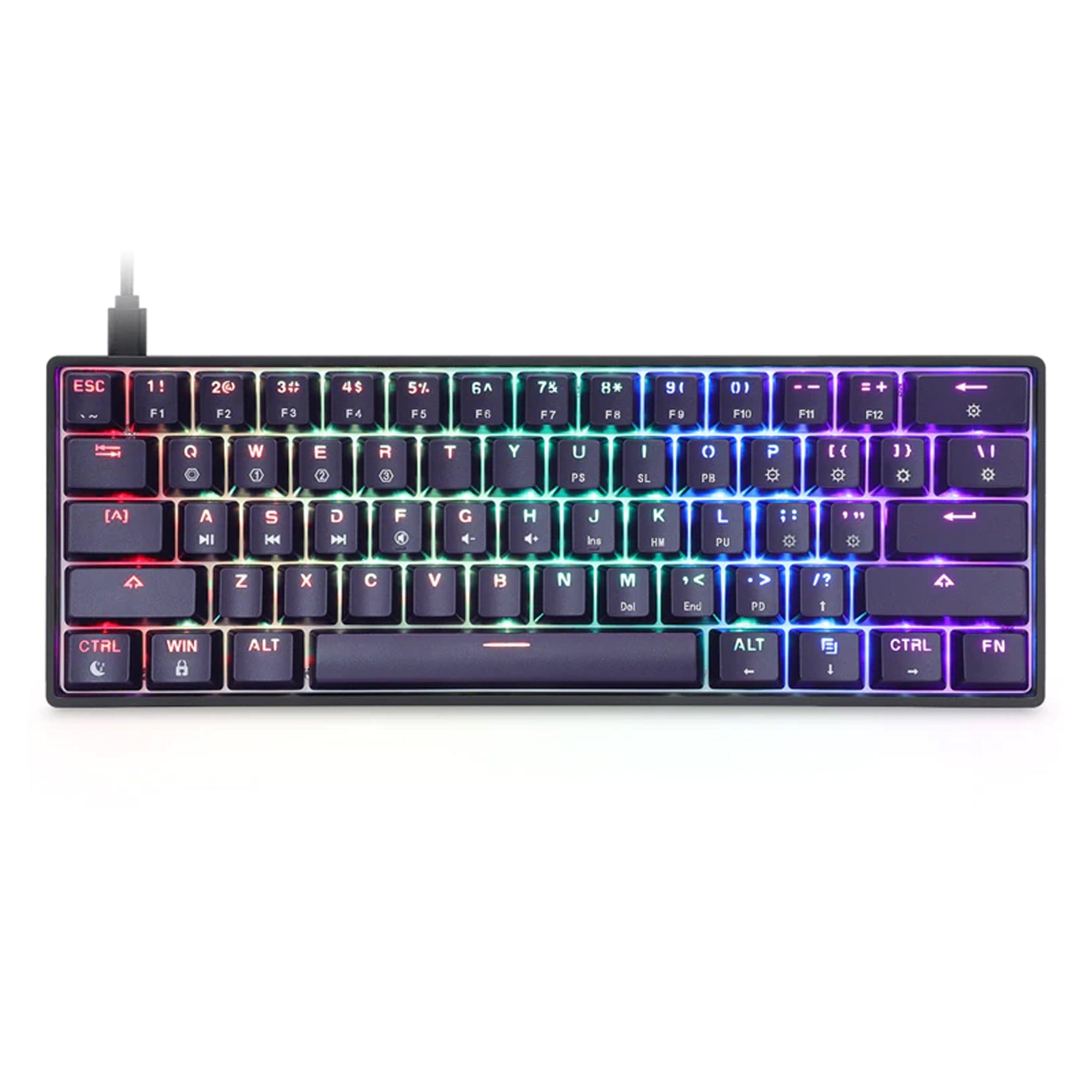 Skyloong GK61 Optical Mechanical Keyboard Mechanical Keyboard Skyloong Black Blue - Clickly