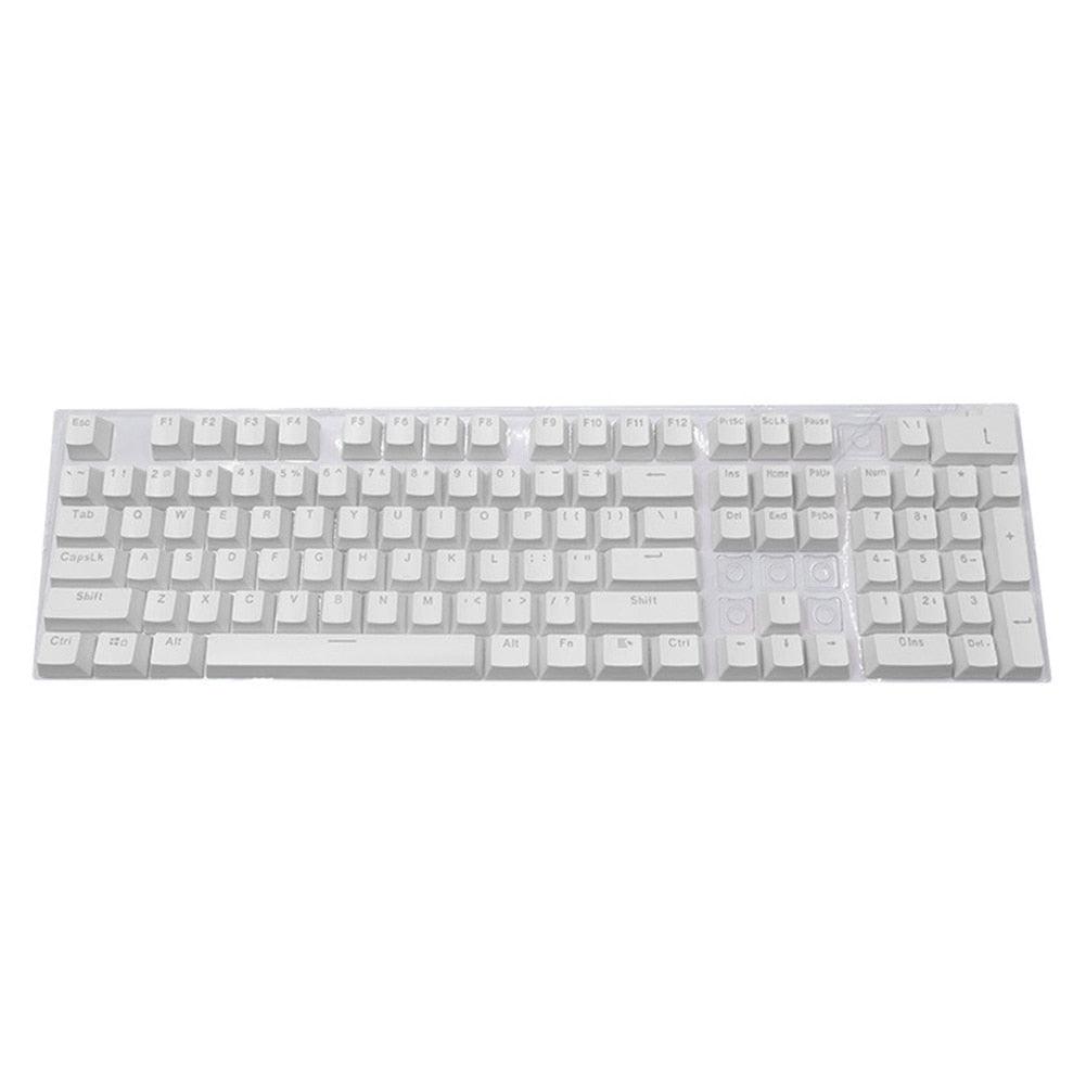 104pcs ABS Mechanical Keyboard Keycaps Keycaps Custom Keyboards UK White