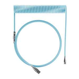 Custom Keyboard Coiled USB-C Cable  Custom Keyboards UK Blue  