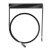 Op maat gemaakte toetsenbordkabel met spiraalvormige USB-C-aansluiting, componenten voor op maat gemaakte toetsenborden in het VK, zwart.