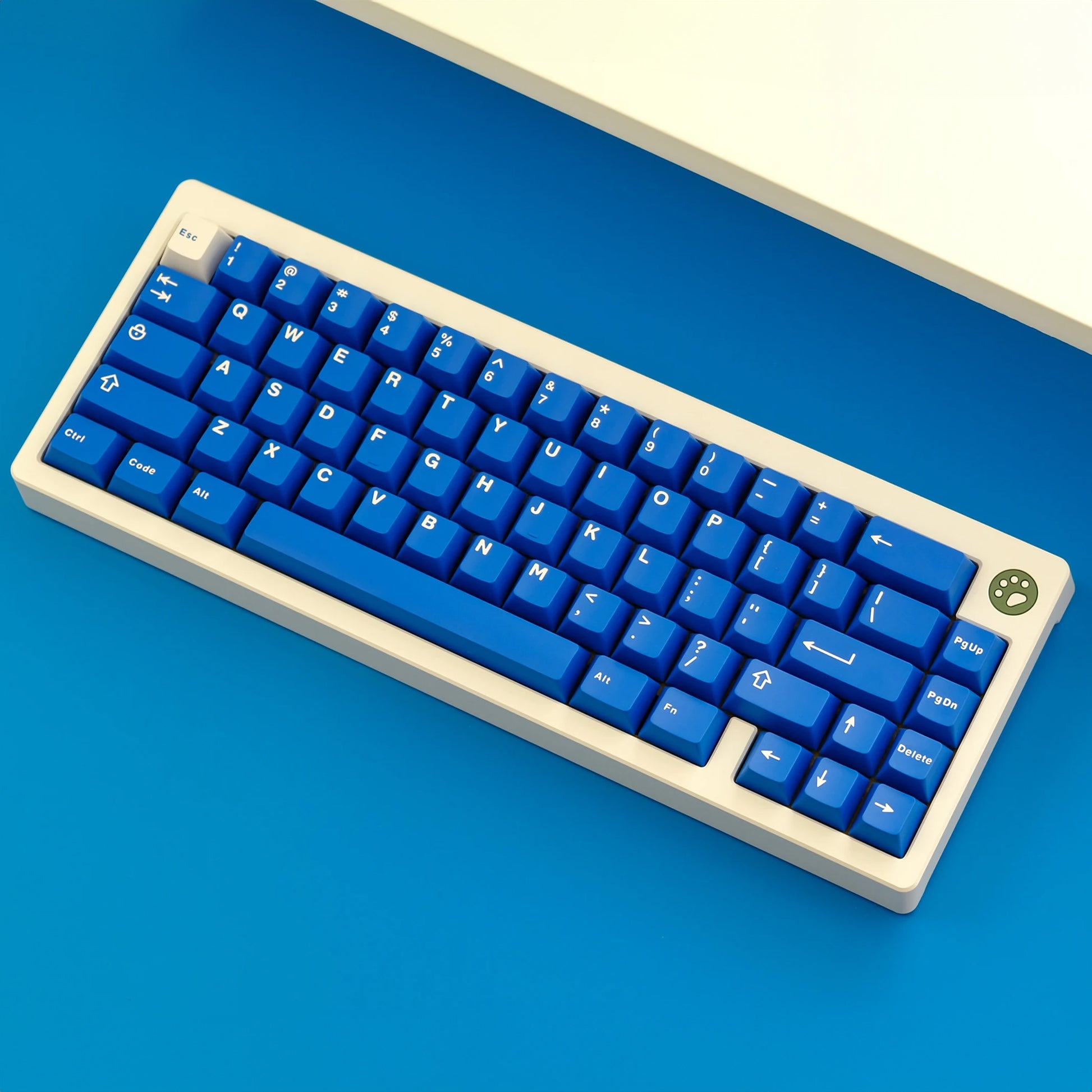 132 PBT Double Shot Keycap Set in Classic Blue  Custom Keyboards UK   