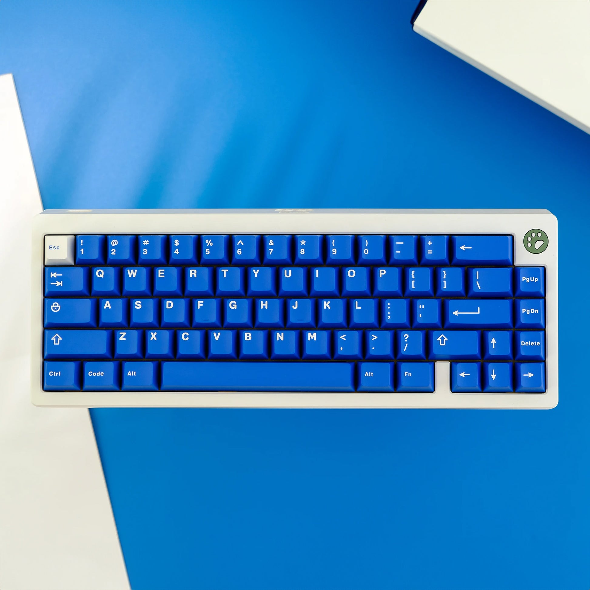 132 PBT Double Shot Keycap Set in Classic Blue  Custom Keyboards UK   