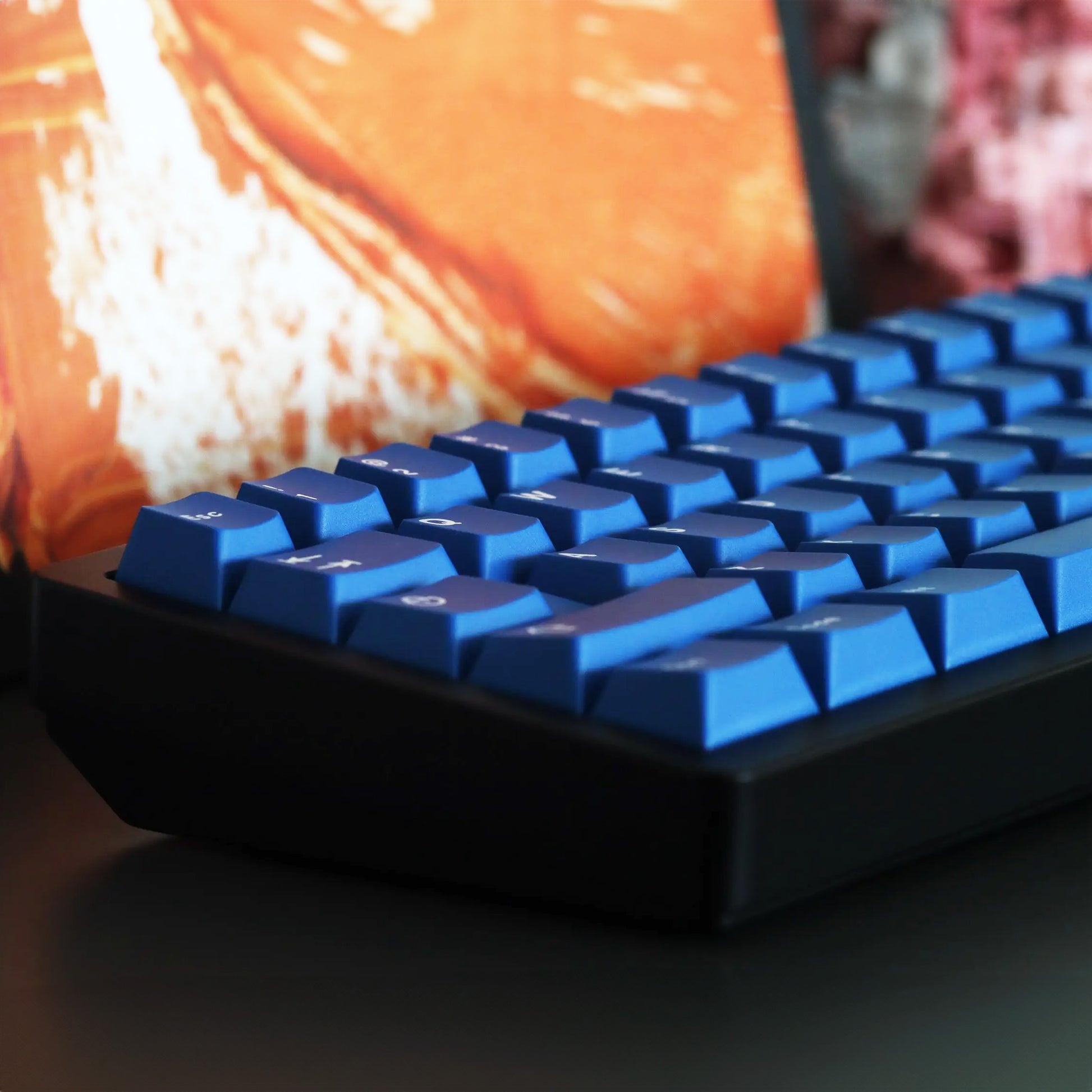 132 PBT Double Shot Keycap Set in Classic Blue  Custom Keyboards UK   