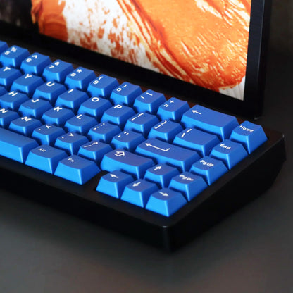 132 PBT Double Shot Keycap Set in Classic Blue  Custom Keyboards UK   