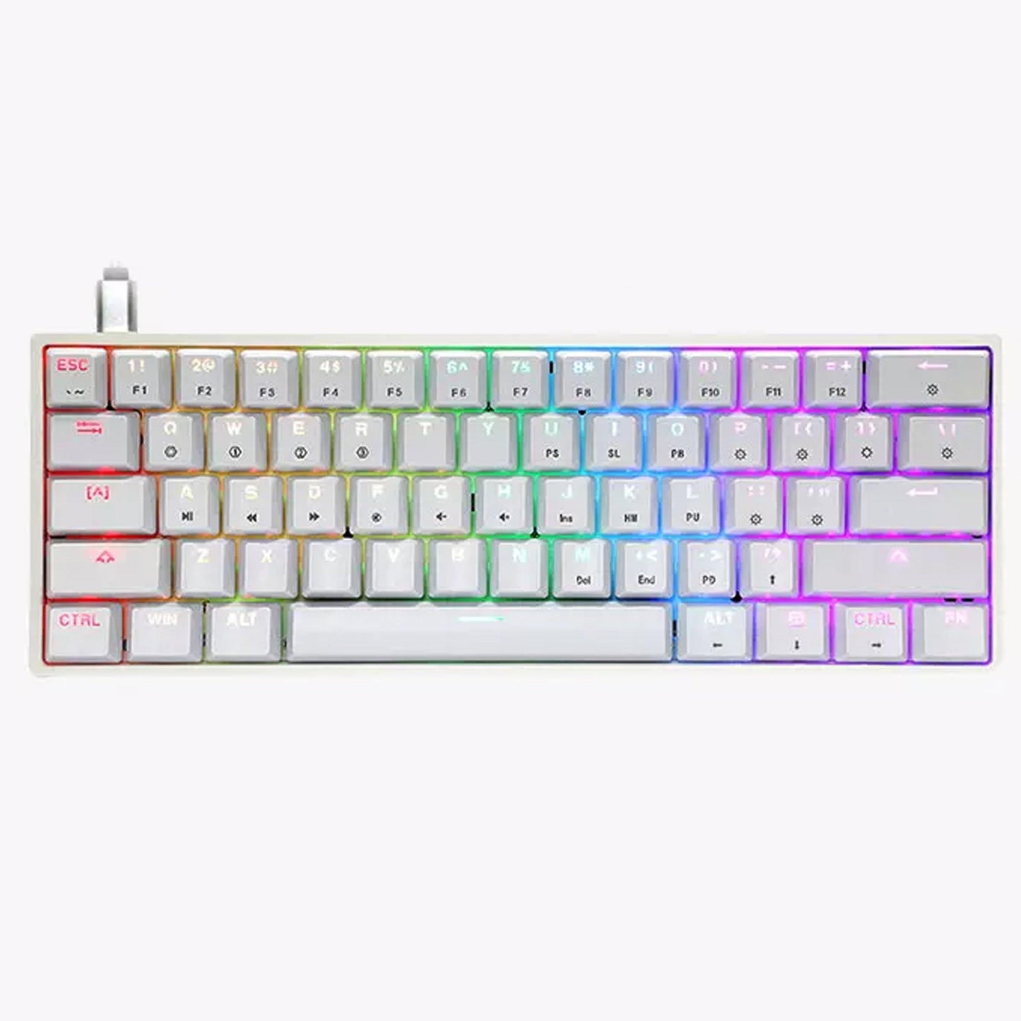 Skyloong GK61 Optical Mechanical Keyboard Mechanical Keyboard Skyloong White Blue - Clickly 