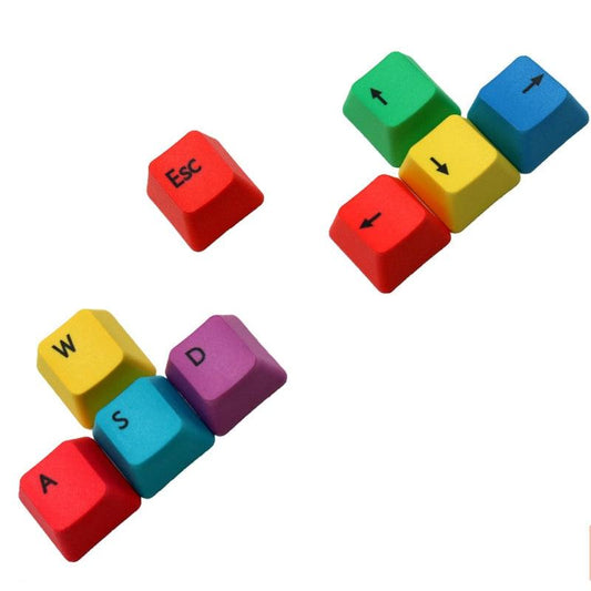 Keycap Keycaps Set Cherry MX Keyboards Multi-Colour Esc Arrow WASD UK English  Custom Keyboards UK Full Set (WASD Arrow Esc)  